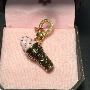 Juicy Couture Pink and Gold Ice Cream Cone Charm